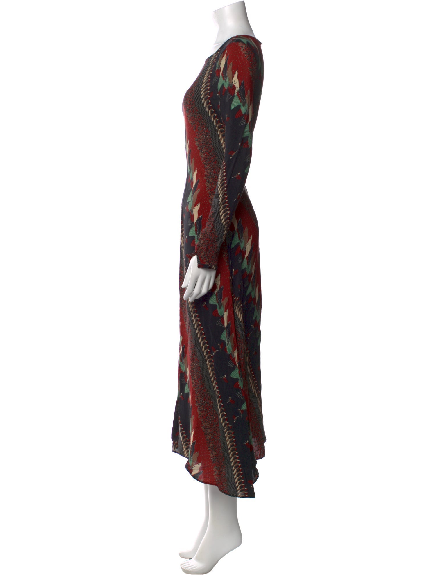 Warm Printed Long Dress