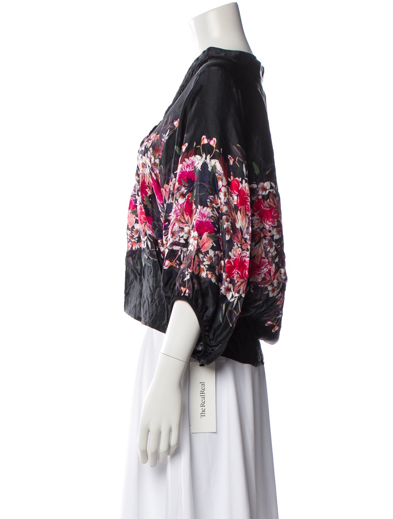 Warm Silk Floral Print Blouse