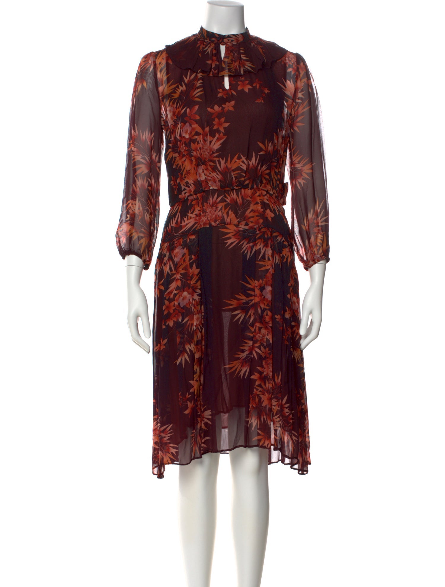 Warm Linen Midi Length Dress