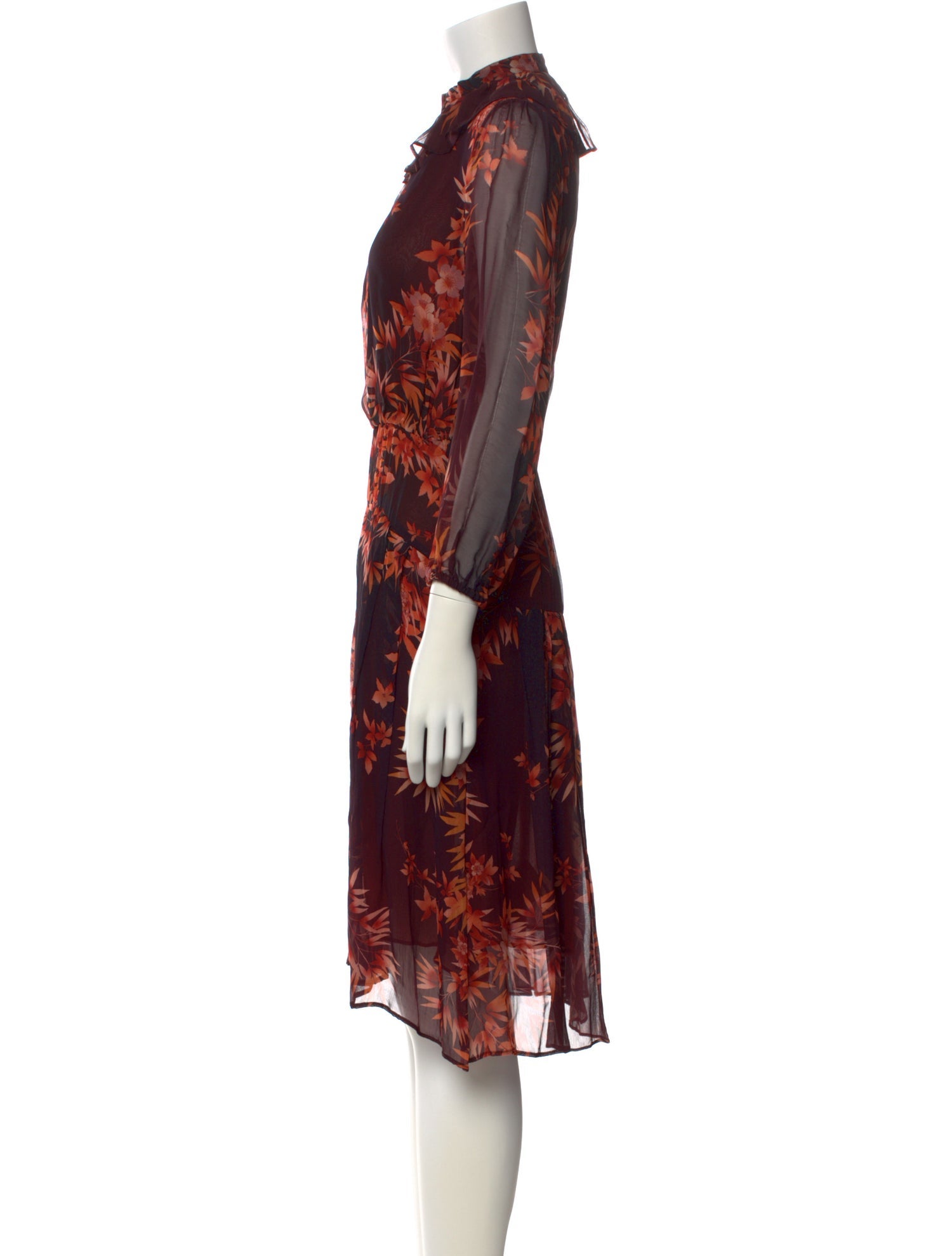 Warm Linen Midi Length Dress