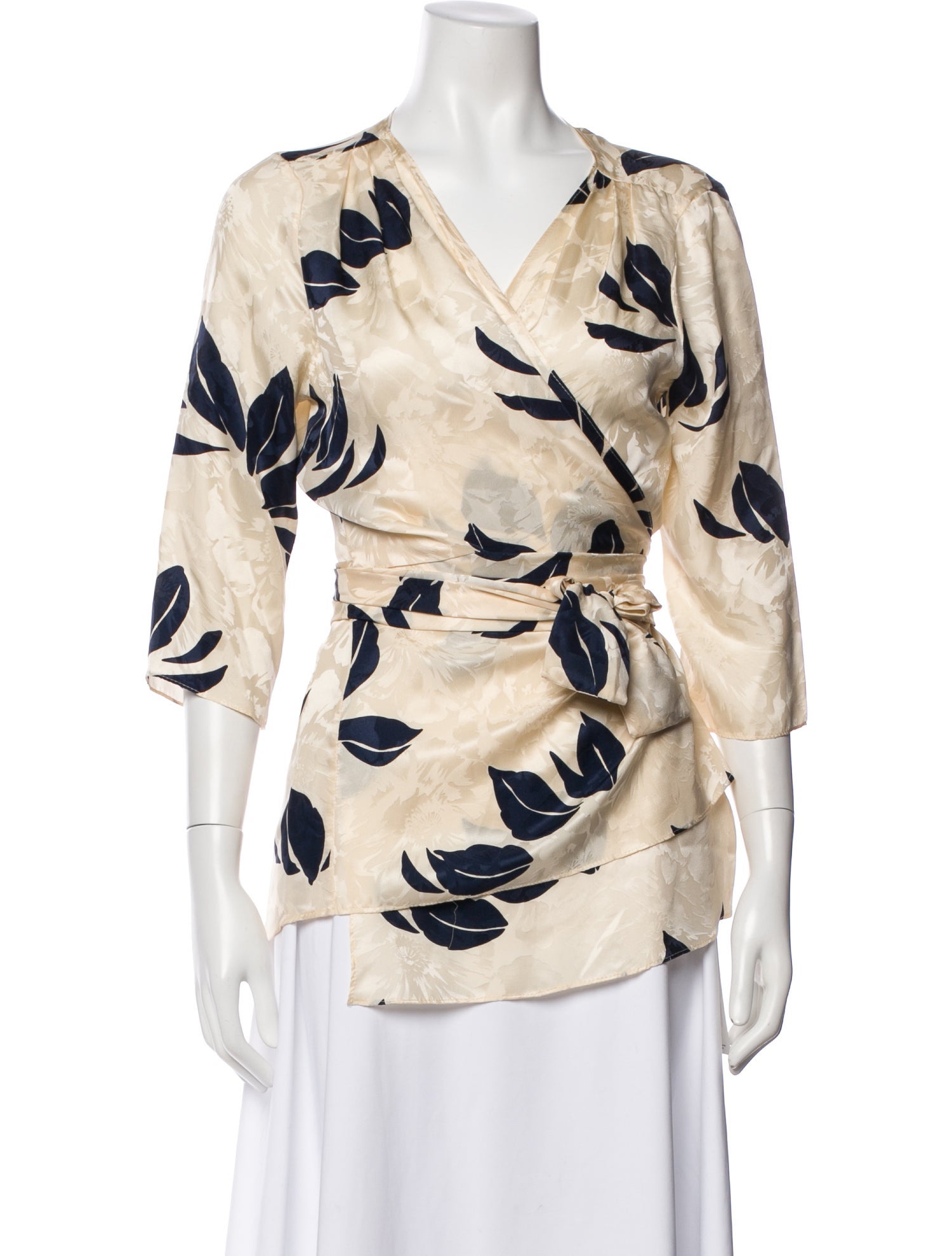 Warm Silk Floral Print Blouse