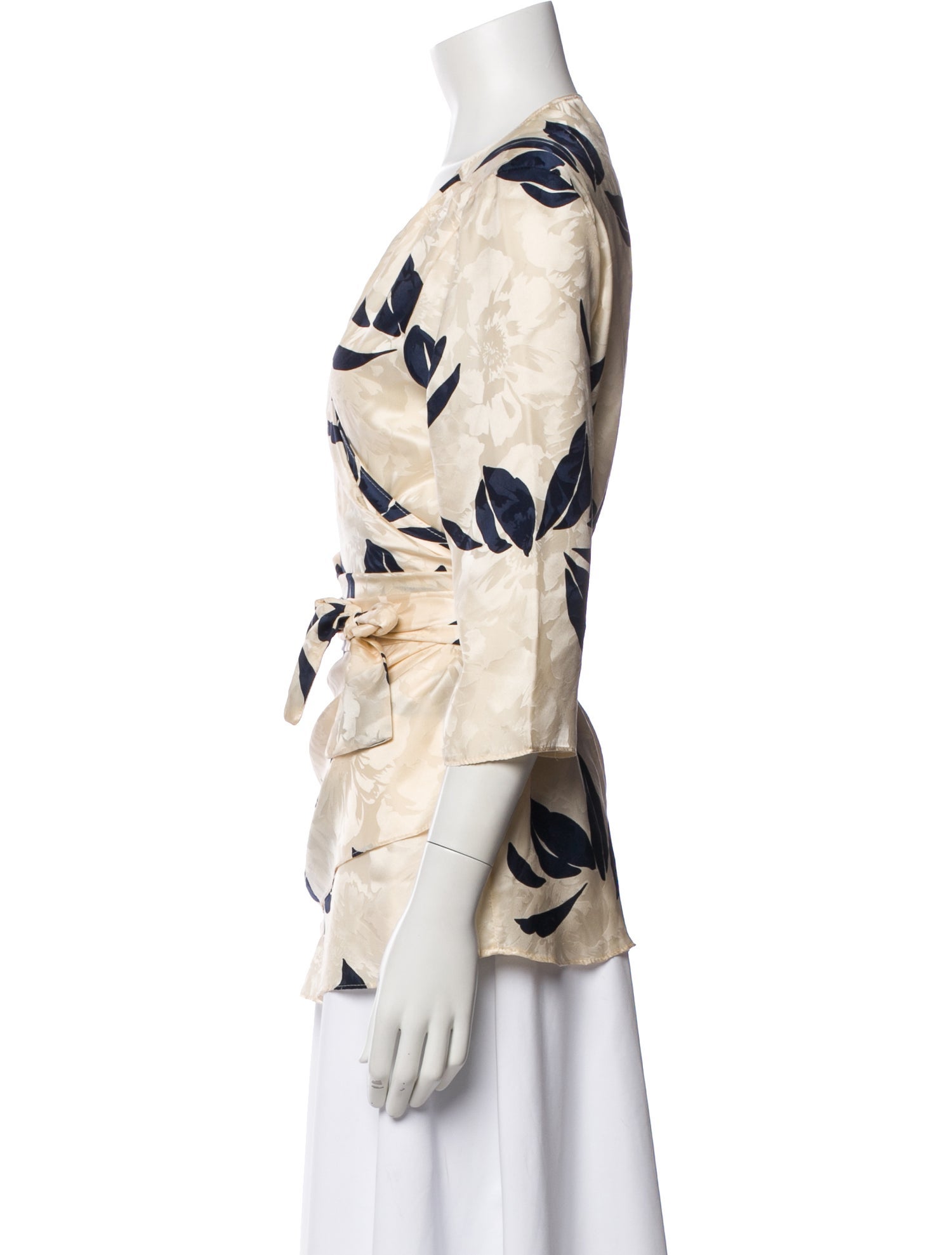 Warm Silk Floral Print Blouse