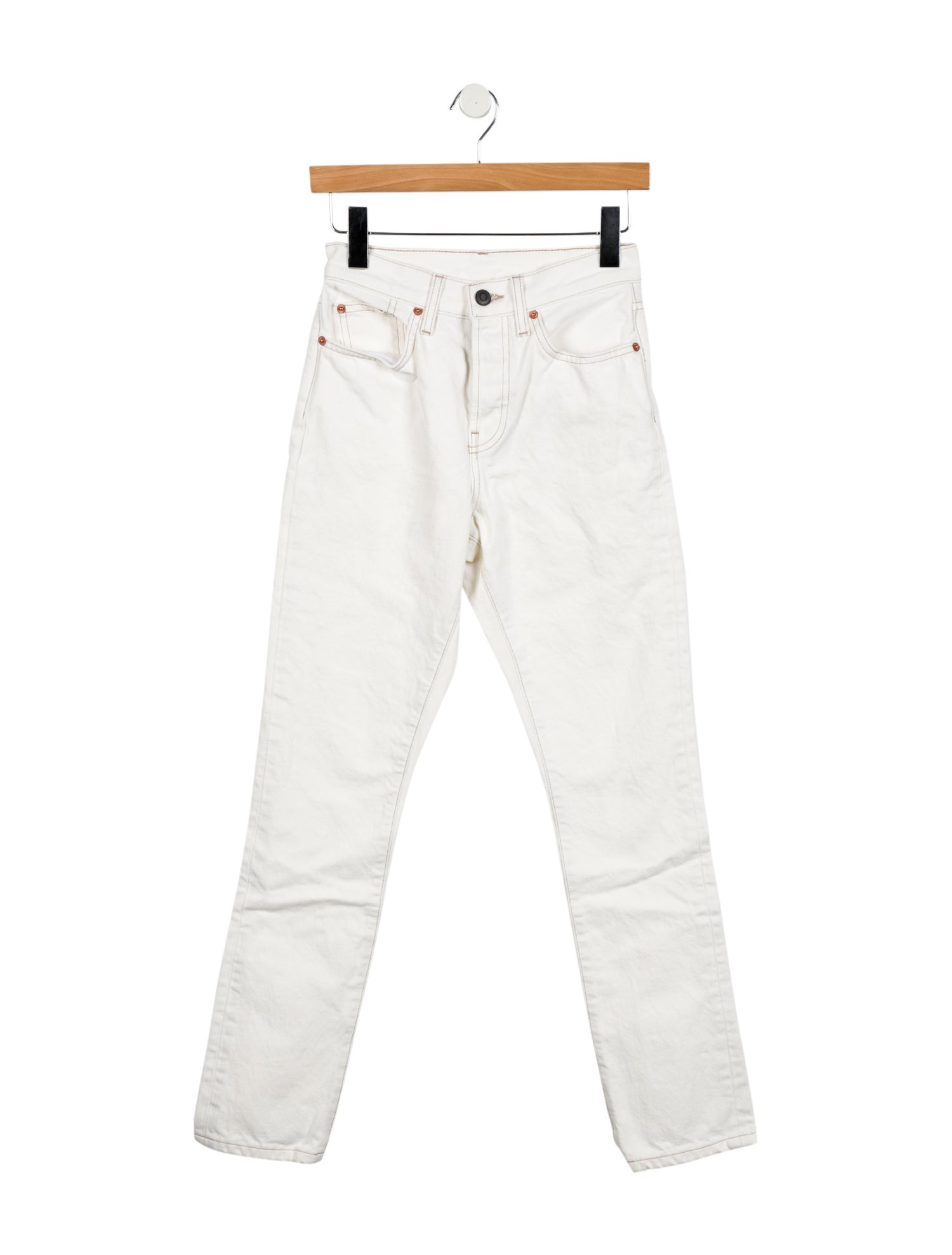 WARDROBE.NYC Mid-Rise Straight Leg Jeans