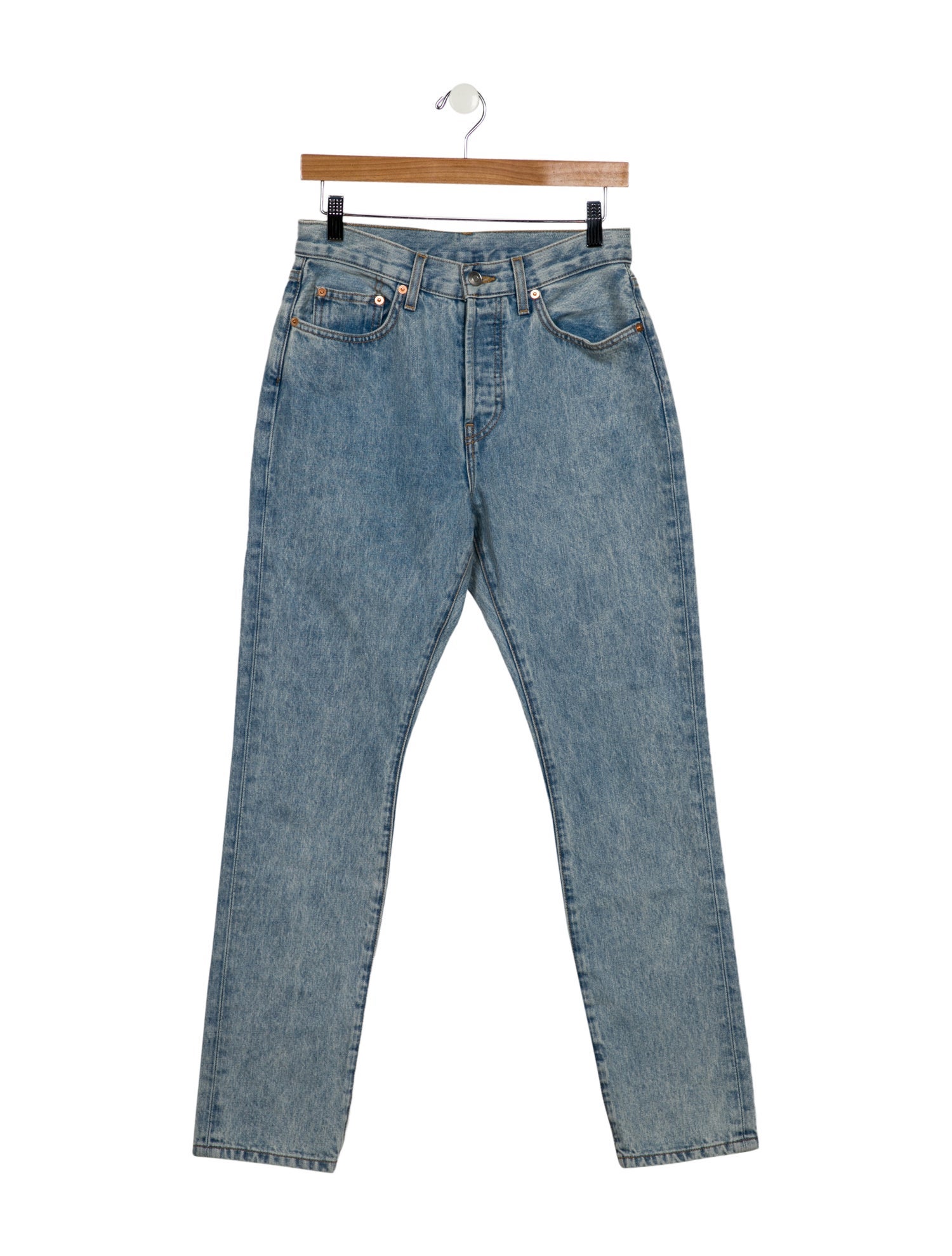 WARDROBE.NYC High-Rise Straight Leg Jeans