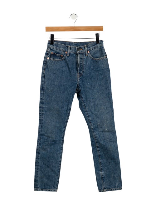 WARDROBE.NYC Mid-Rise Straight Leg Jeans