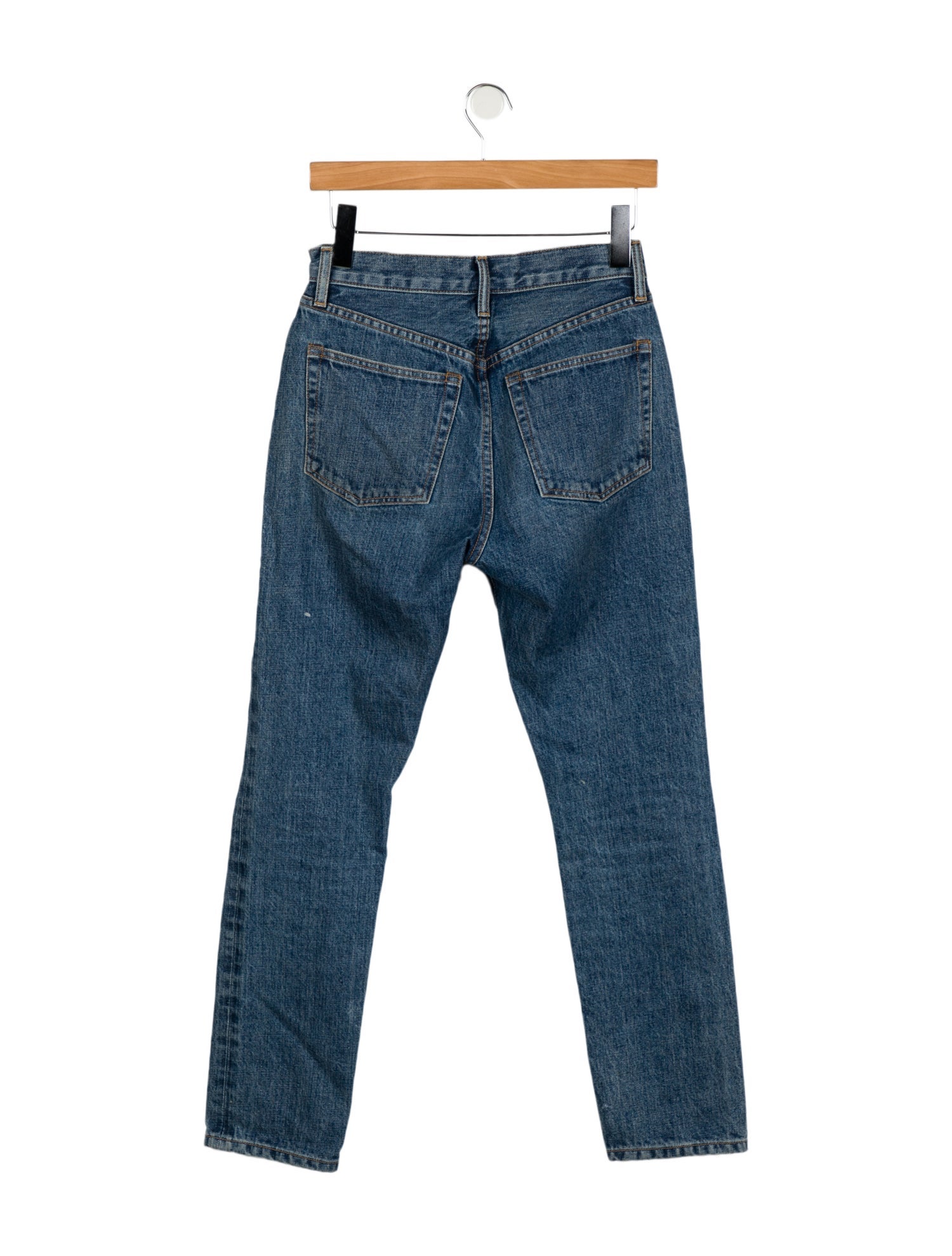 WARDROBE.NYC Mid-Rise Straight Leg Jeans