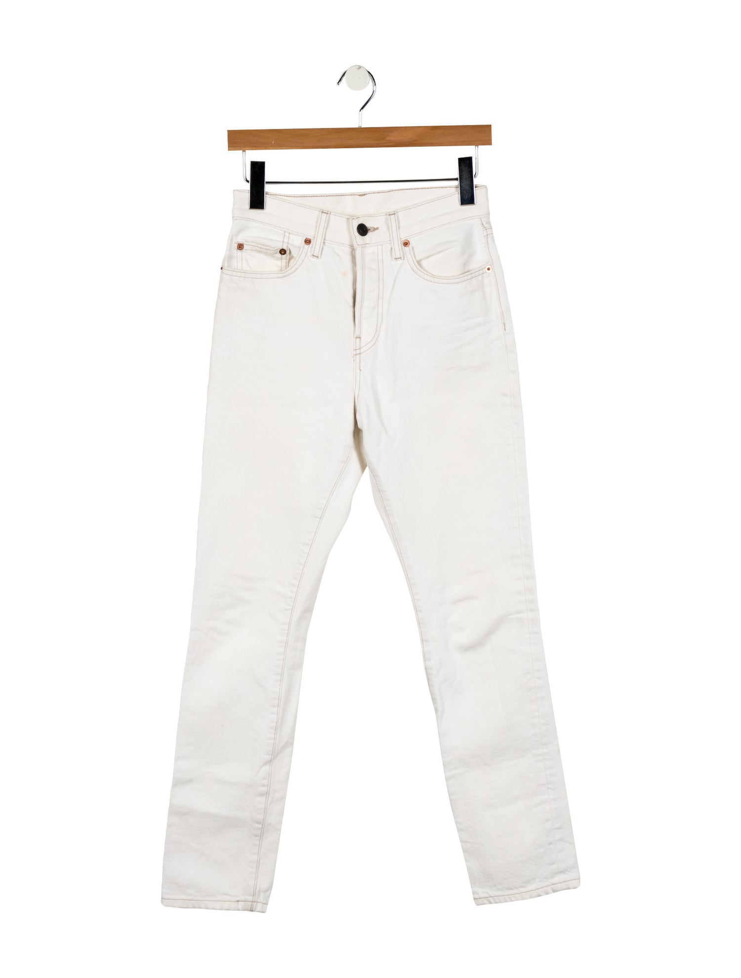 WARDROBE.NYC Mid-Rise Straight Leg Jeans