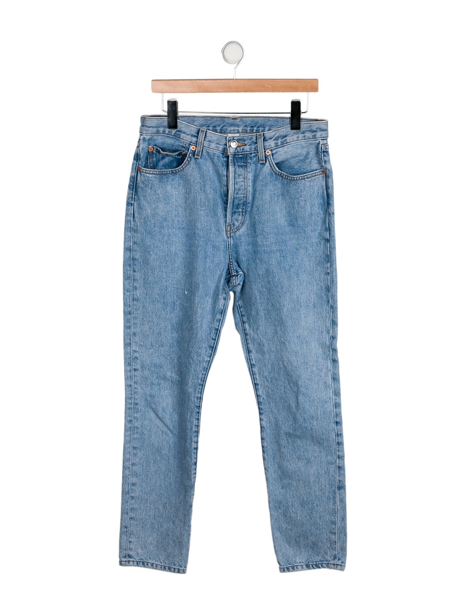 WARDROBE.NYC High-Rise Straight Leg Jeans