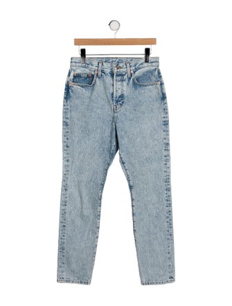 WARDROBE.NYC Mid-Rise Straight Leg Jeans