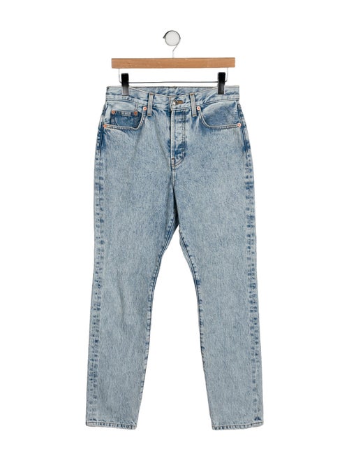 WARDROBE.NYC Mid-Rise Straight Leg Jeans