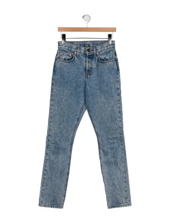 WARDROBE.NYC High-Rise Straight Leg Jeans