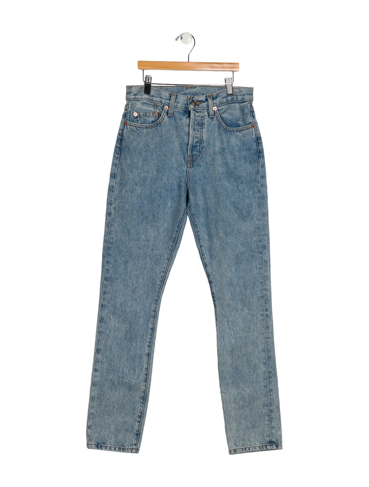 WARDROBE.NYC Mid-Rise Skinny Leg Jeans