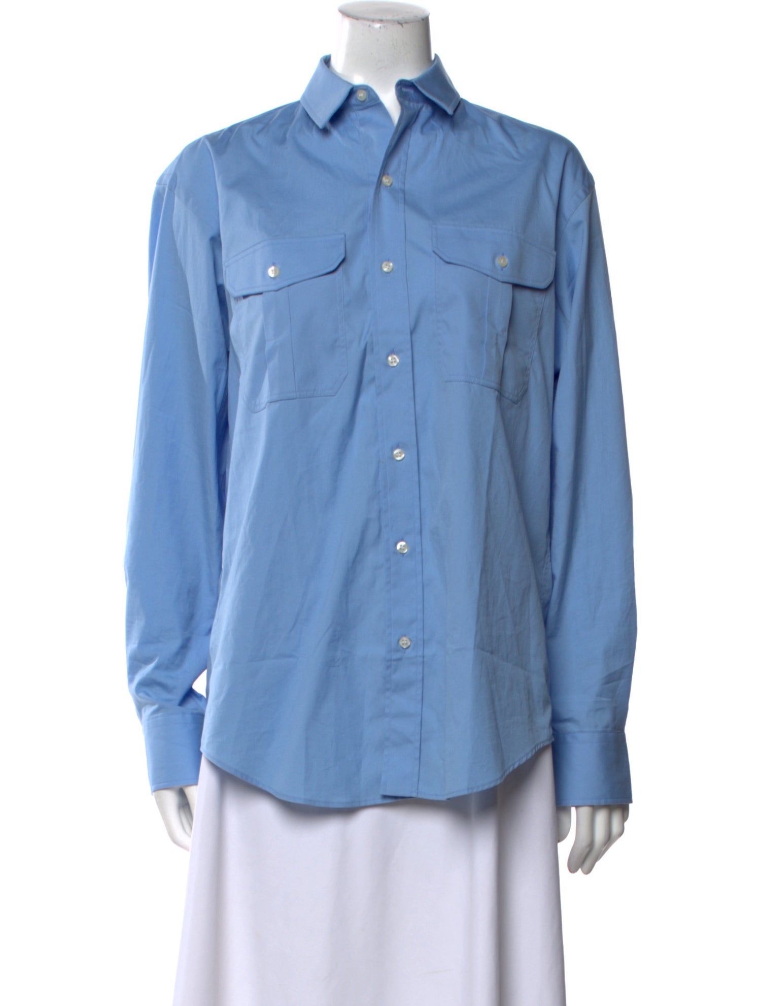 WARDROBE.NYC Long Sleeve Button-Up Top