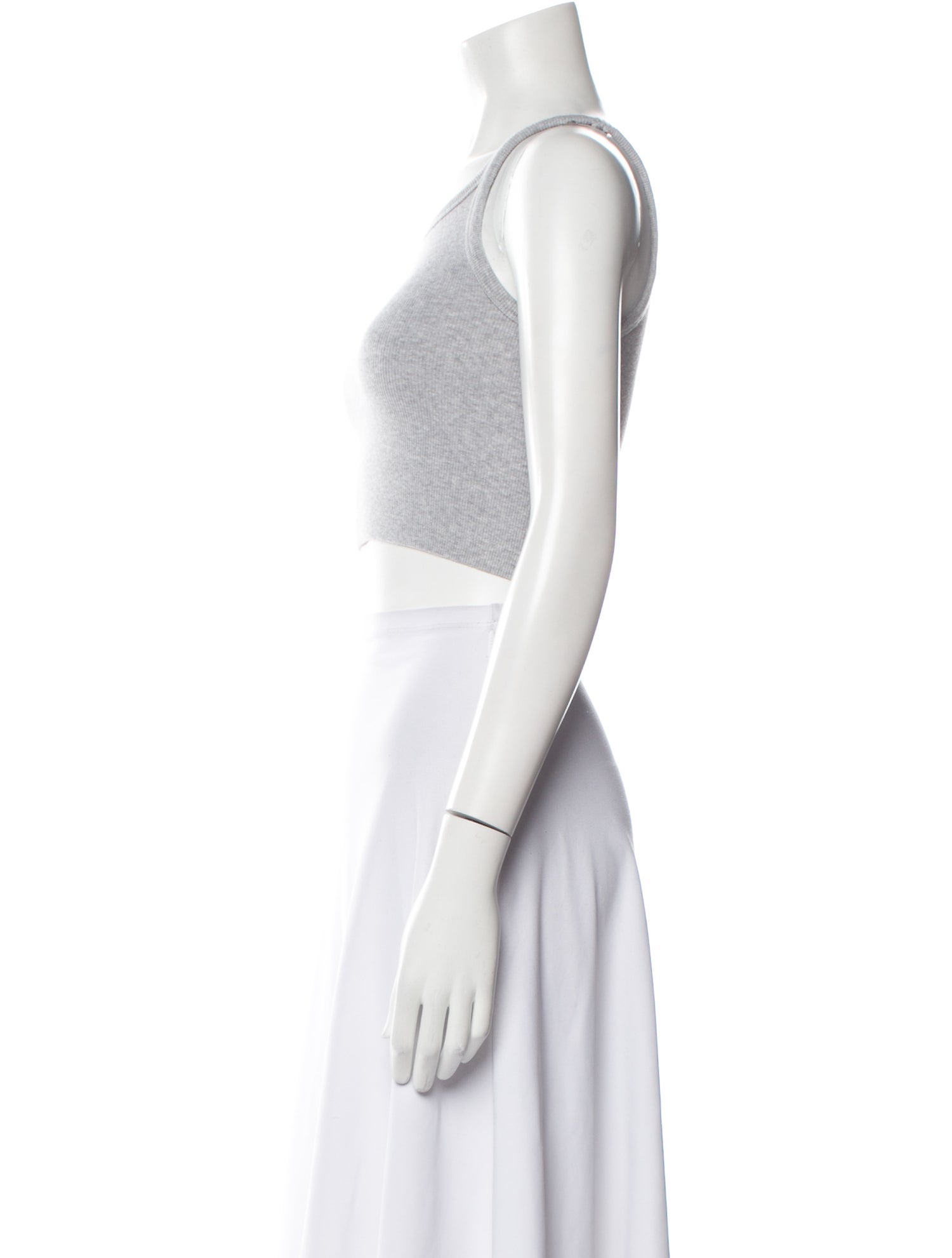 WARDROBE.NYC Scoop Neck Sleeveless Crop Top