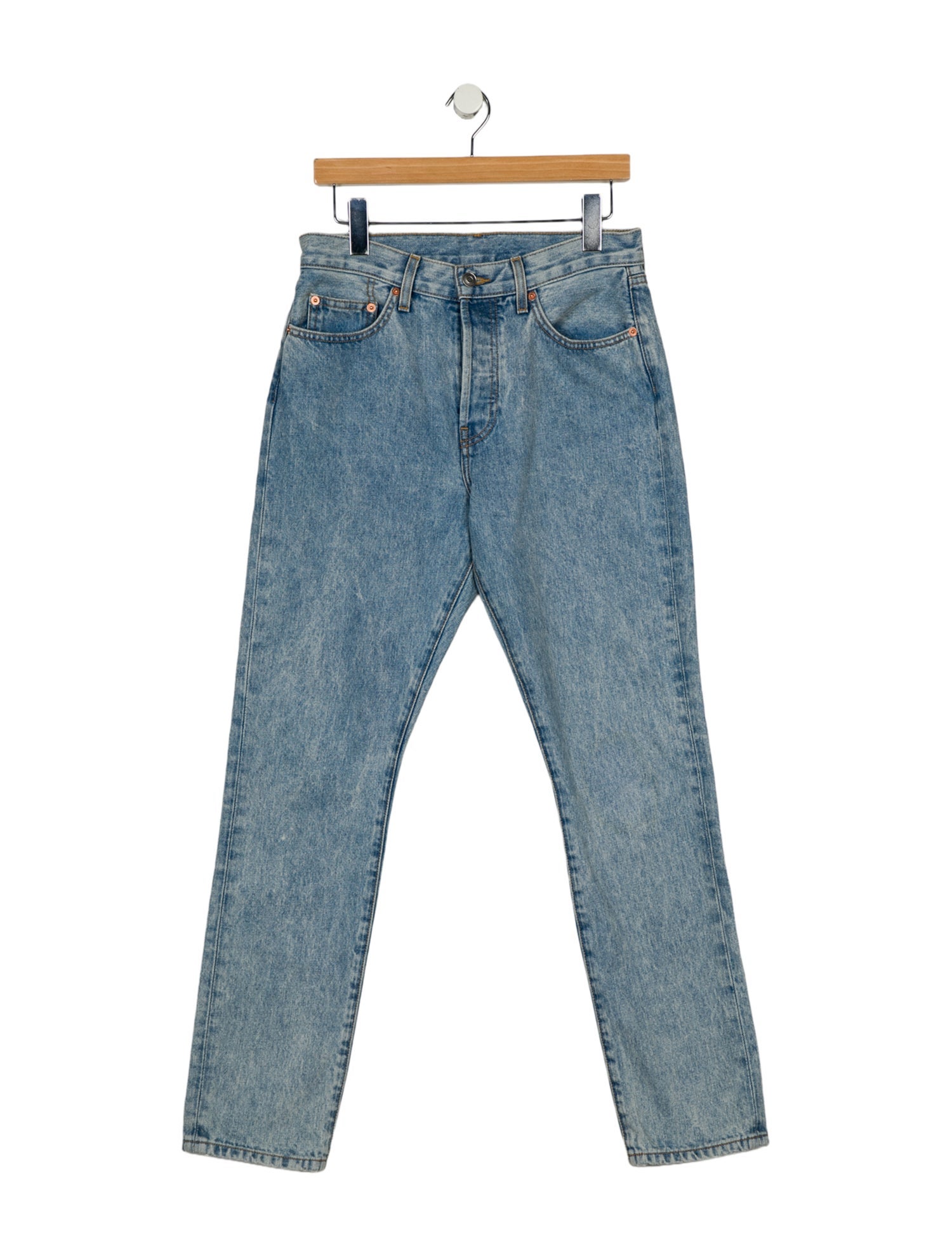 WARDROBE.NYC High-Rise Straight Leg Jeans