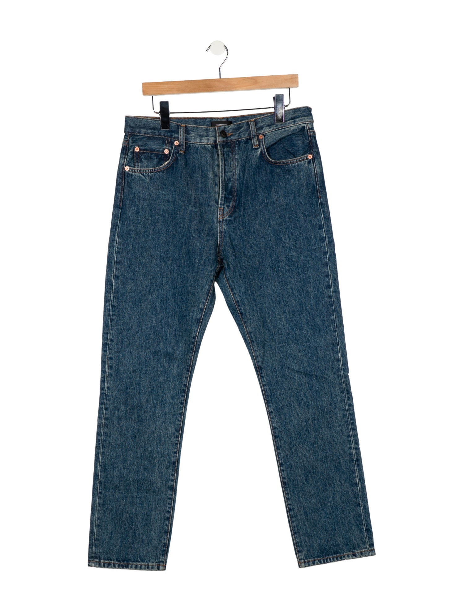 SAINT LAURENT PARIS｜JEANS (527379 YO507 4741) High-rise straight jeans in blue - Saint Laurent | Mytheresa