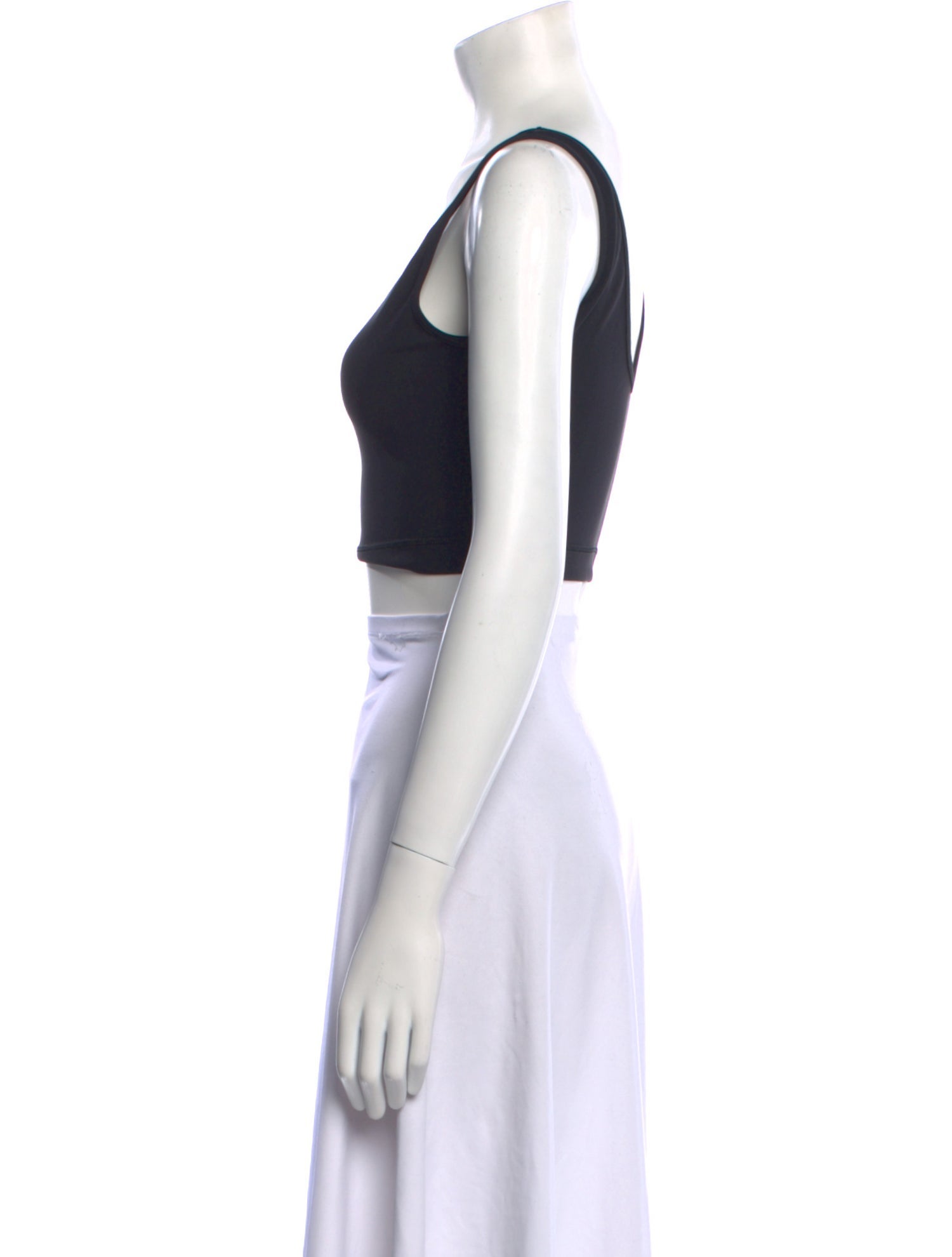 WARDROBE.NYC Scoop Neck Sleeveless Crop Top