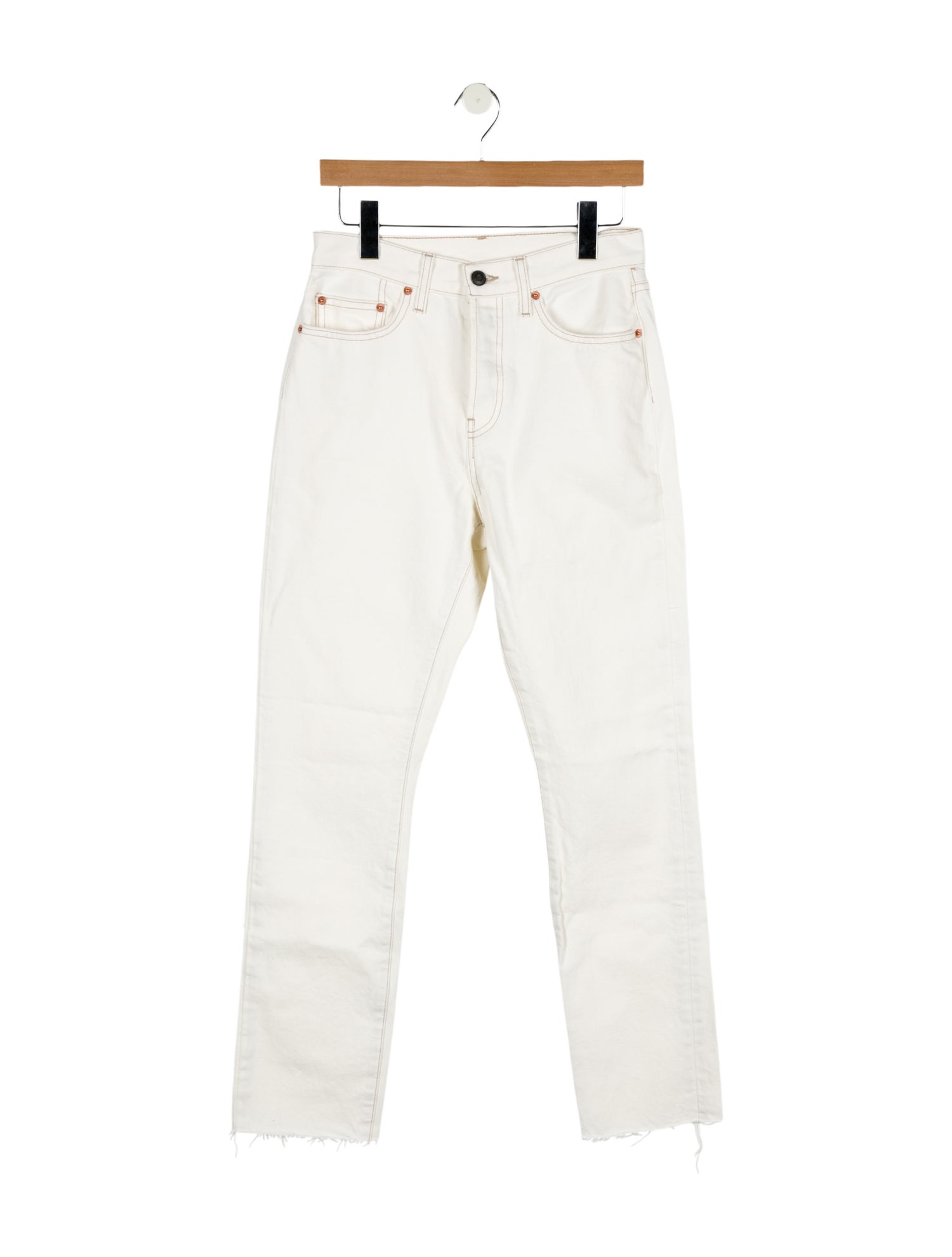 WARDROBE.NYC High-Rise Straight Leg Jeans