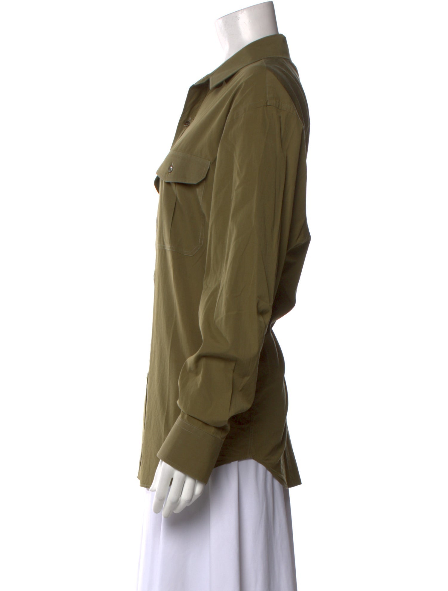 WARDROBE.NYC Long Sleeve Button-Up Top