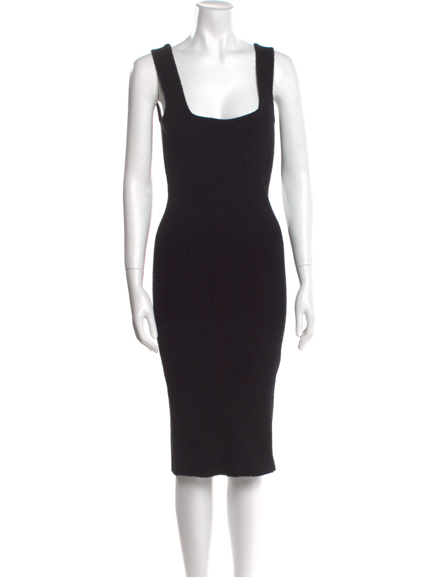WARDROBE.NYC Square Neckline Midi Length Dress