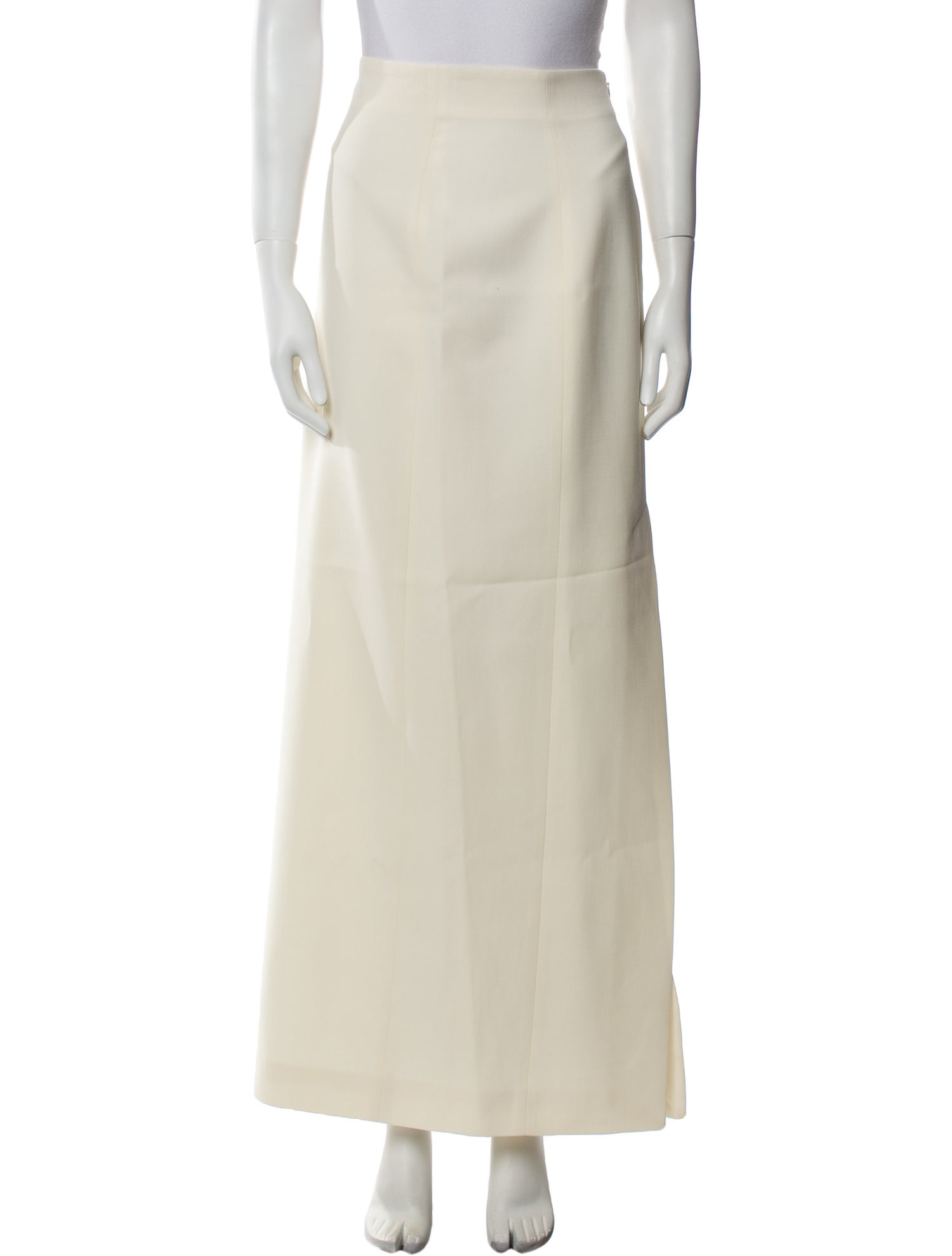 Alberta Ferretti Virgin Wool Midi Length Skirt - Grey Skirts