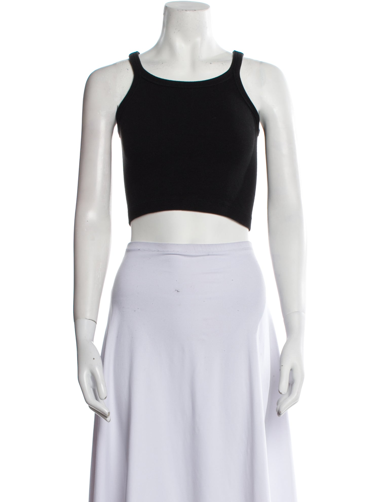 WARDROBE.NYC Scoop Neck Sleeveless Crop Top