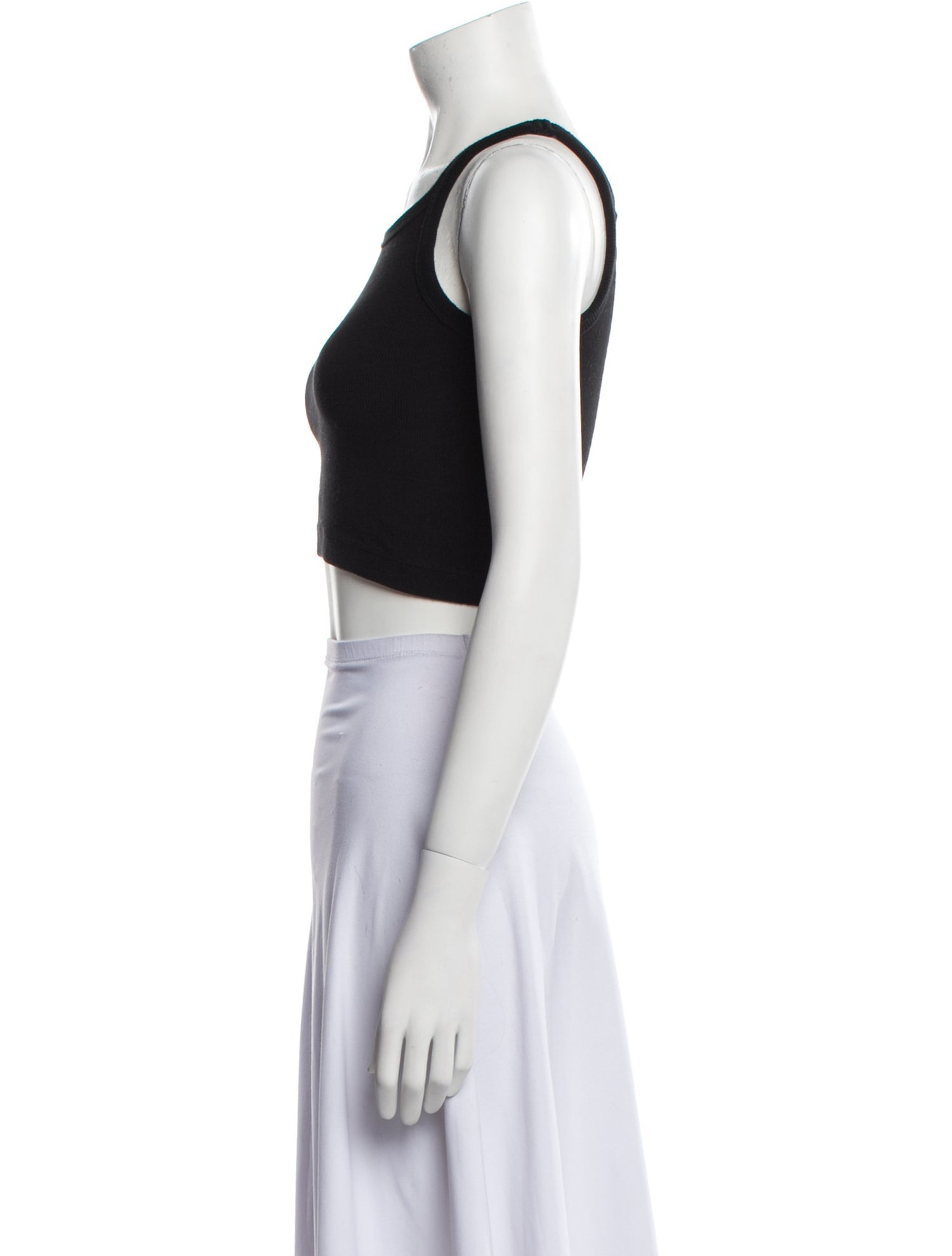 WARDROBE.NYC Scoop Neck Sleeveless Crop Top