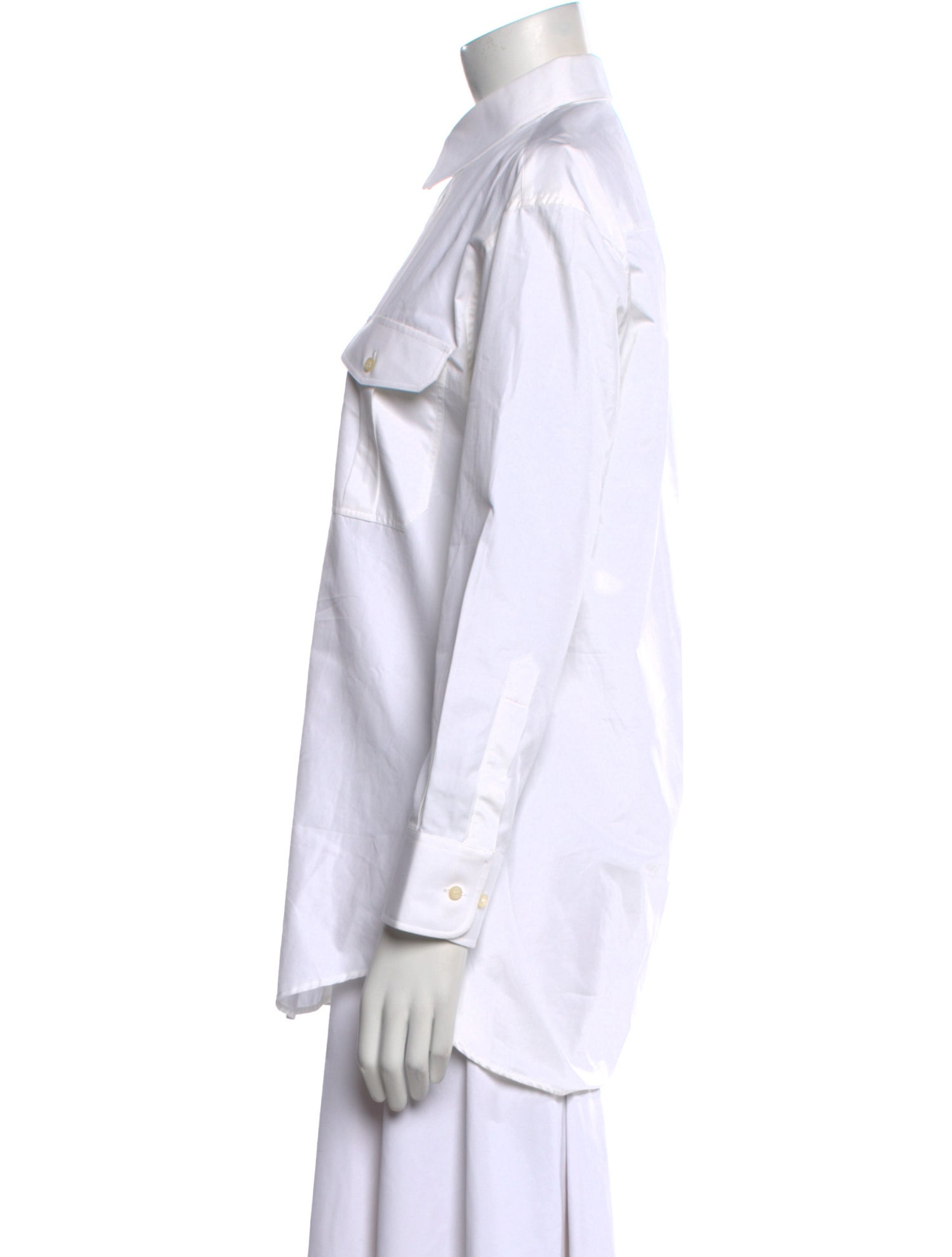 WARDROBE.NYC Long Sleeve Button-Up Top