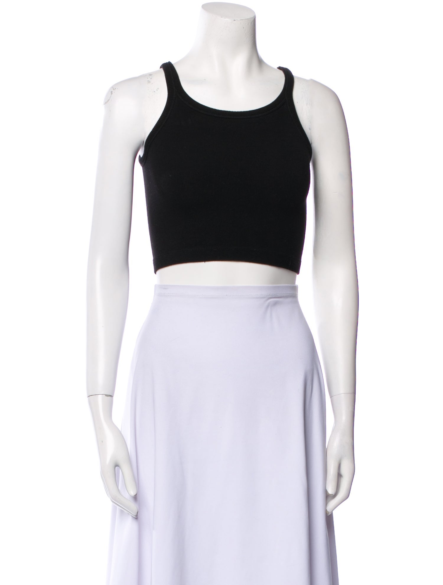 WARDROBE.NYC Scoop Neck Sleeveless Crop Top