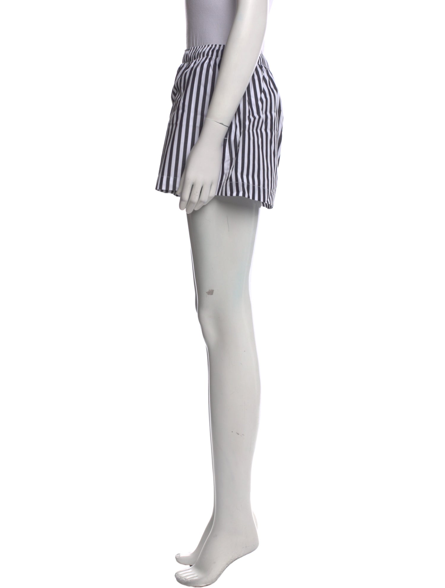 WARDROBE.NYC Striped Mini Shorts