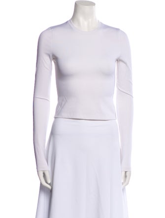 WARDROBE.NYC Crew Neck Long Sleeve Crop Top