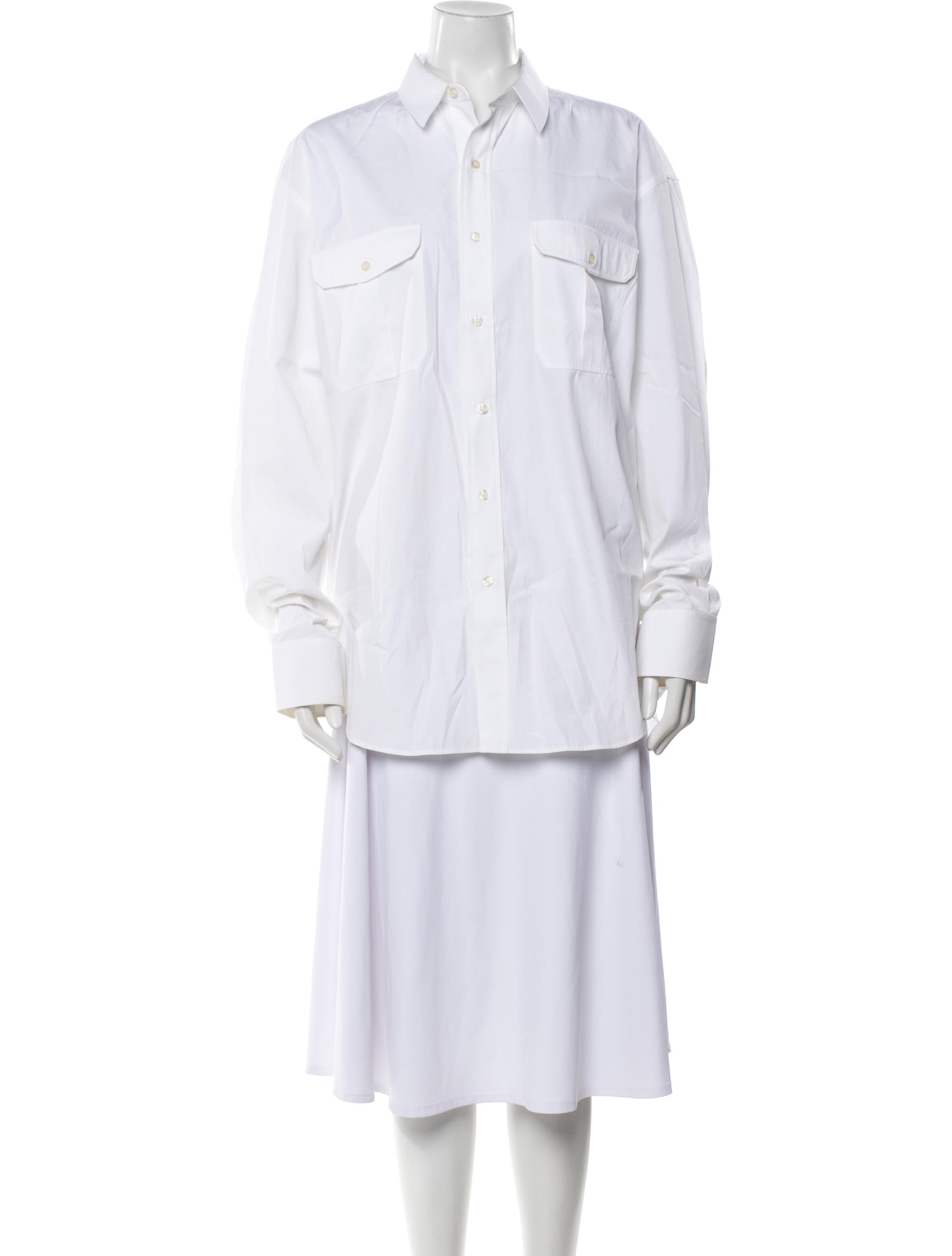 WARDROBE.NYC Long Sleeve Button-Up Top