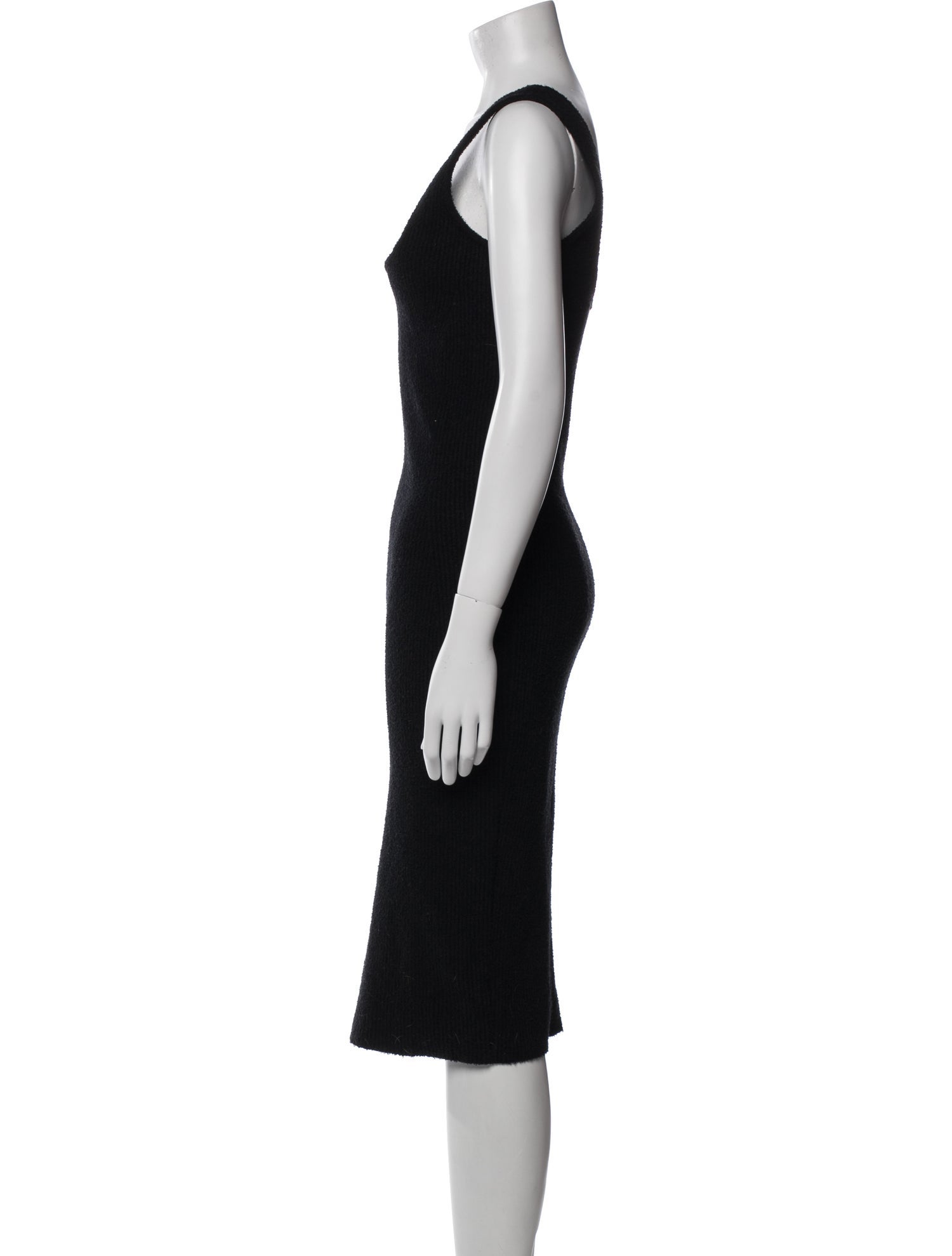 WARDROBE.NYC Square Neckline Midi Length Dress