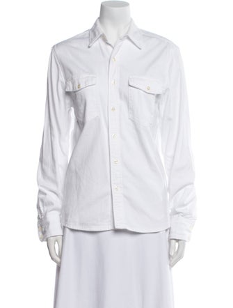 WARDROBE.NYC Long Sleeve Button-Up Top