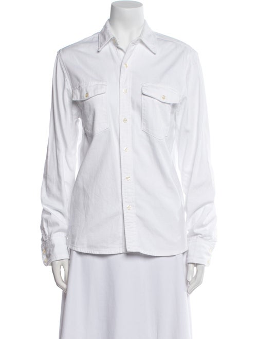 WARDROBE.NYC Long Sleeve Button-Up Top