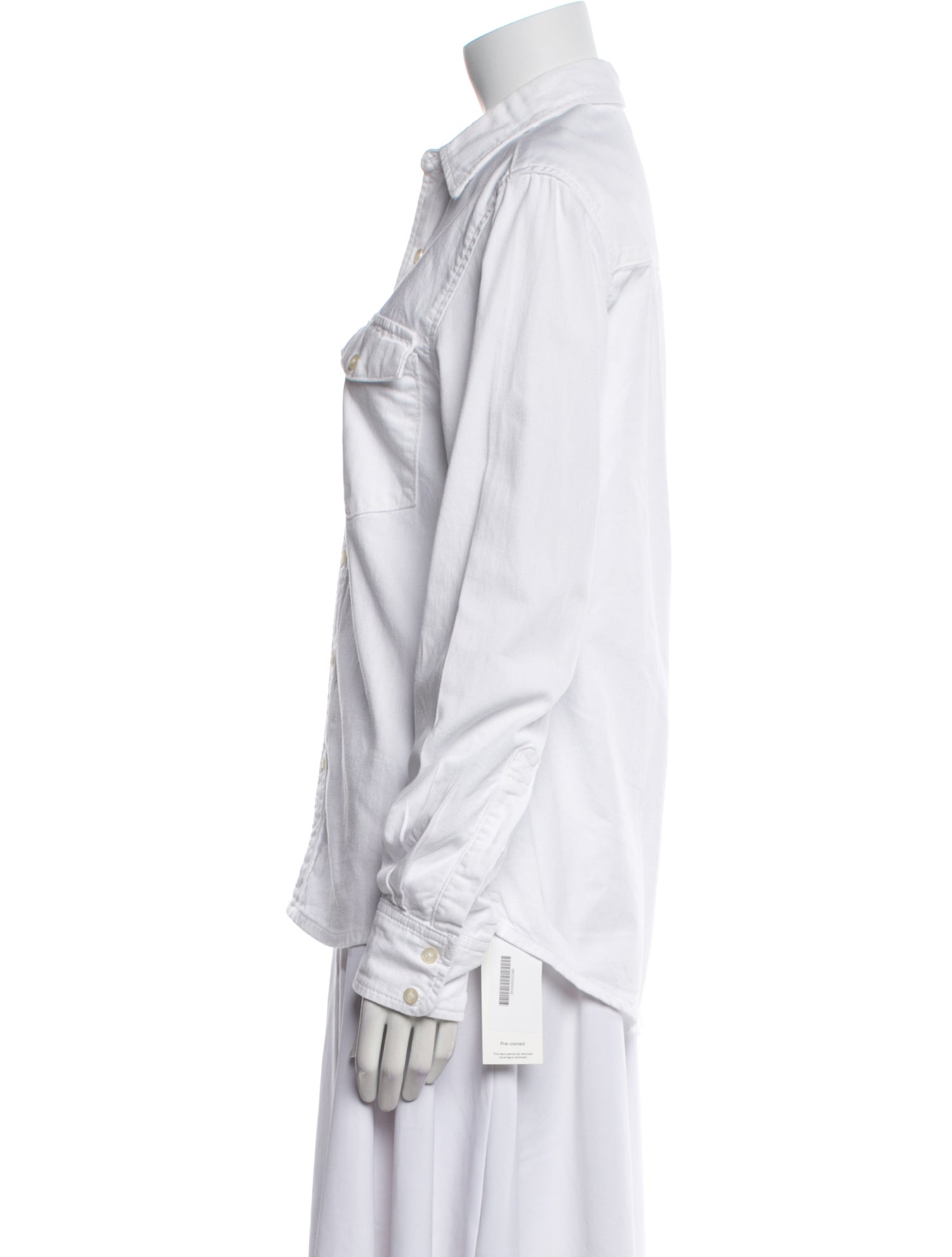 WARDROBE.NYC Long Sleeve Button-Up Top