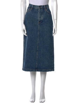 WARDROBE.NYC Distressed Accents Midi Length Skirt