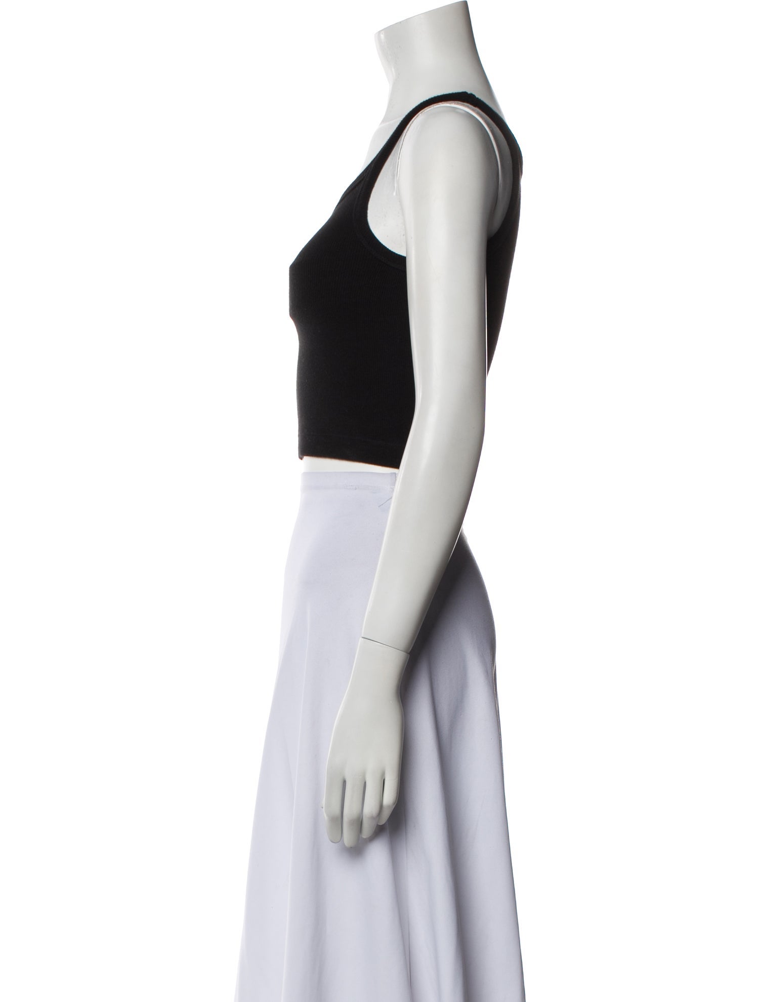 WARDROBE.NYC Scoop Neck Sleeveless Crop Top