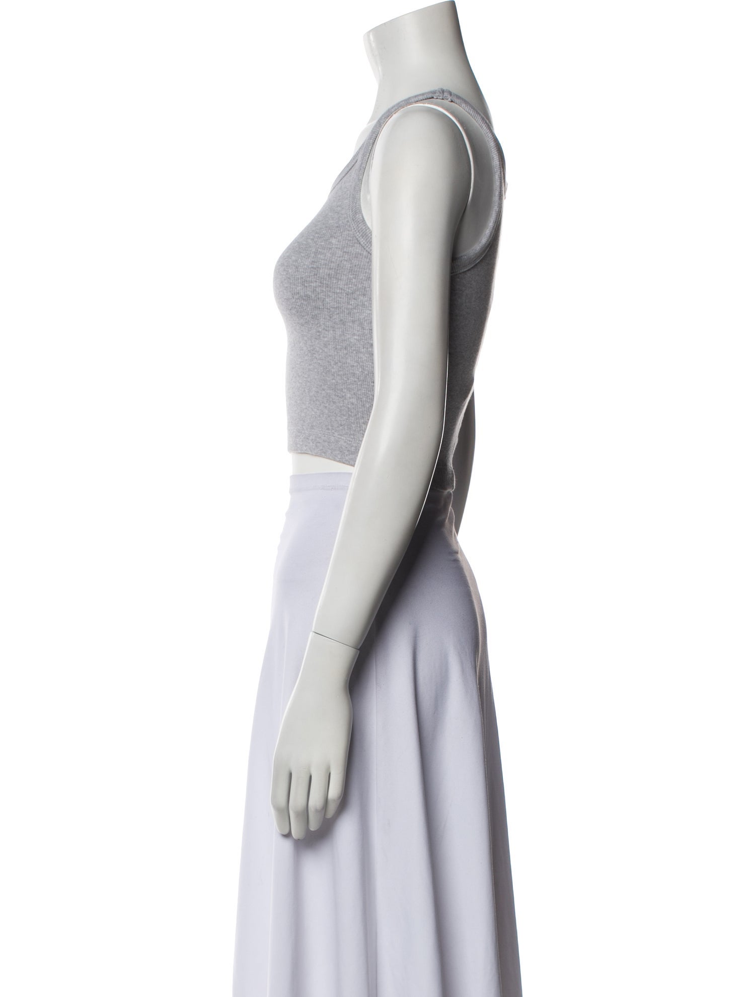 WARDROBE.NYC Scoop Neck Sleeveless Crop Top