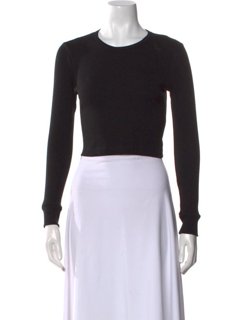 WARDROBE.NYC Crew Neck Long Sleeve Crop Top