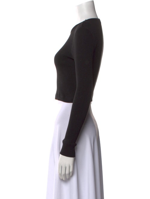 WARDROBE.NYC Crew Neck Long Sleeve Crop Top