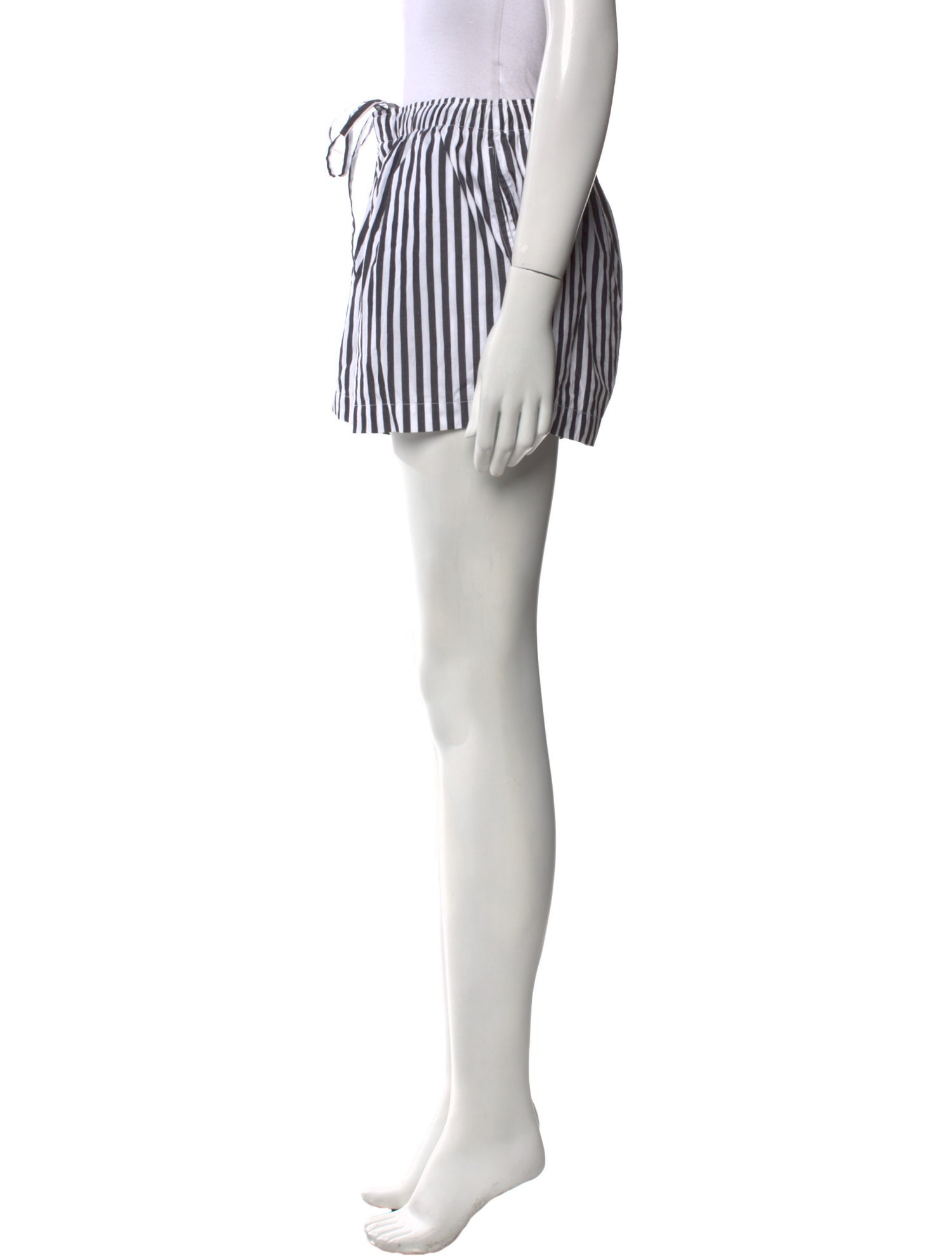 WARDROBE.NYC Striped Mini Shorts