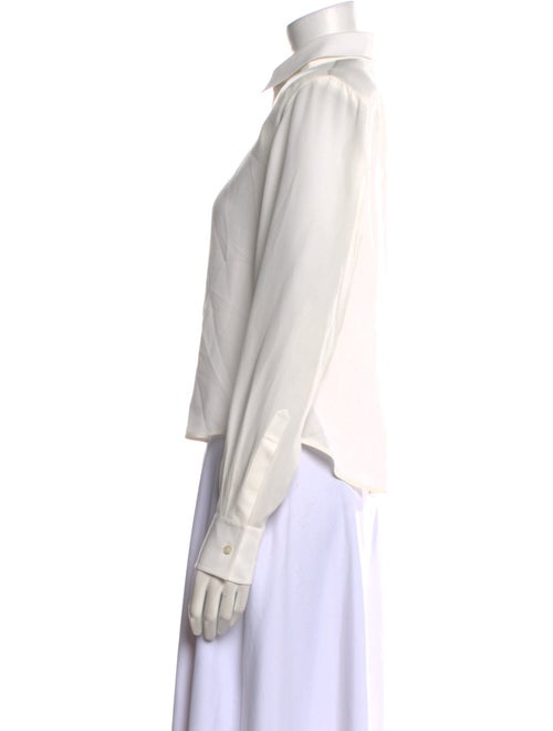 WARDROBE.NYC Silk Long Sleeve Button-Up Top