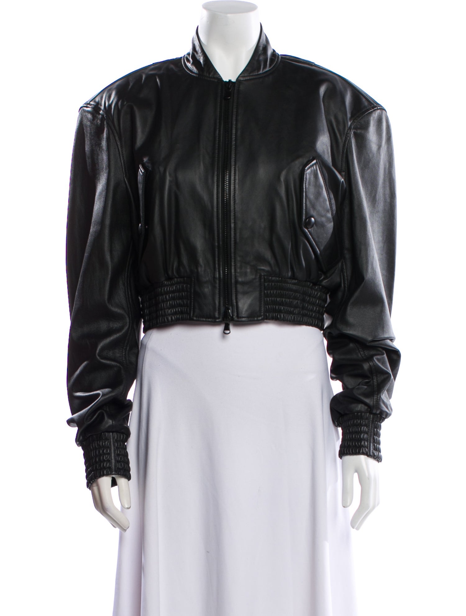 WARDROBE.NYC Leather Bomber Jacket