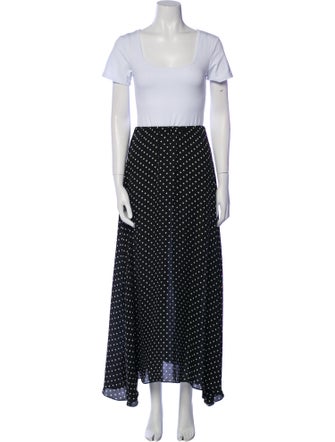 WARDROBE.NYC Silk Polka Dot Print Skirt Set