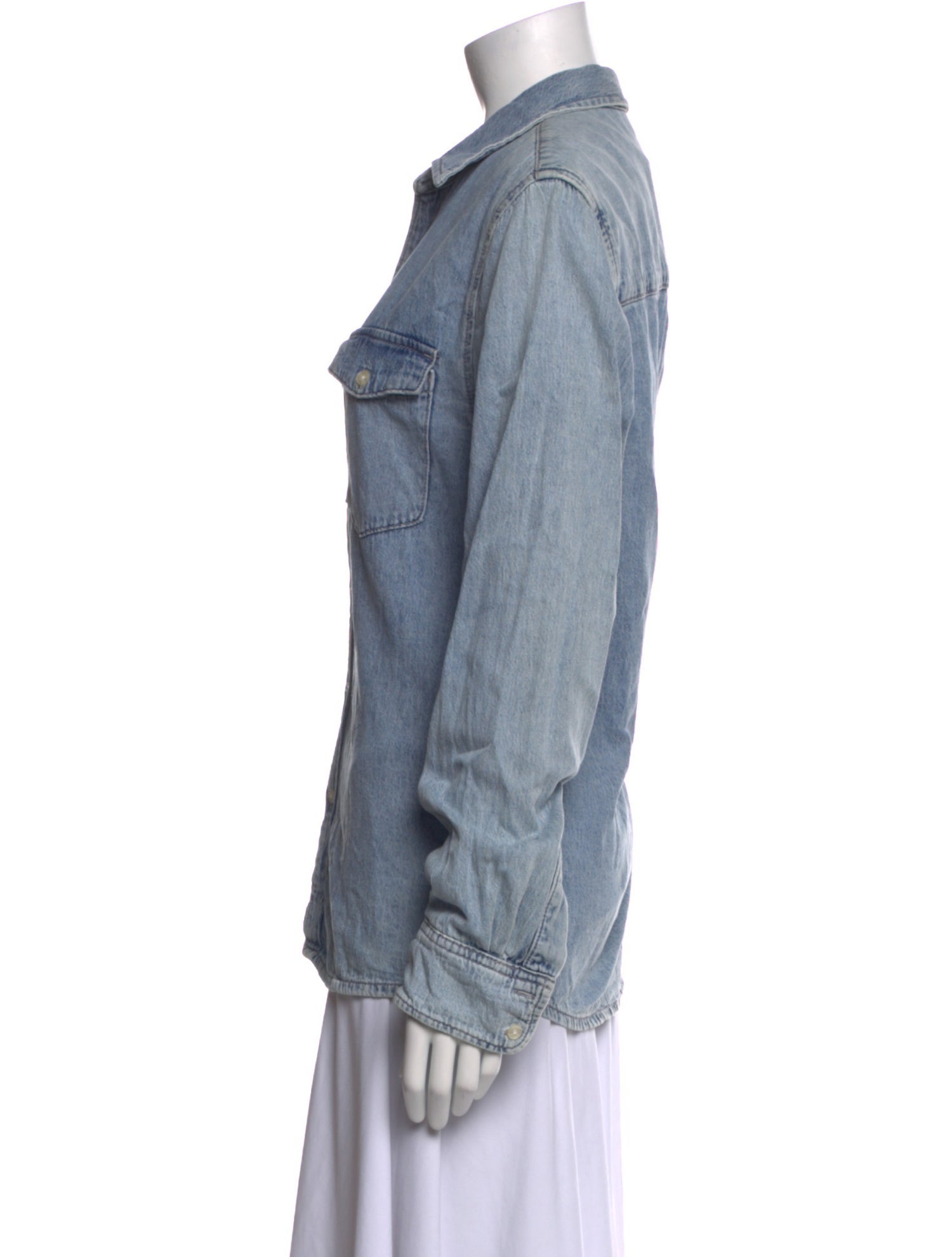 WARDROBE.NYC Long Sleeve Button-Up Top