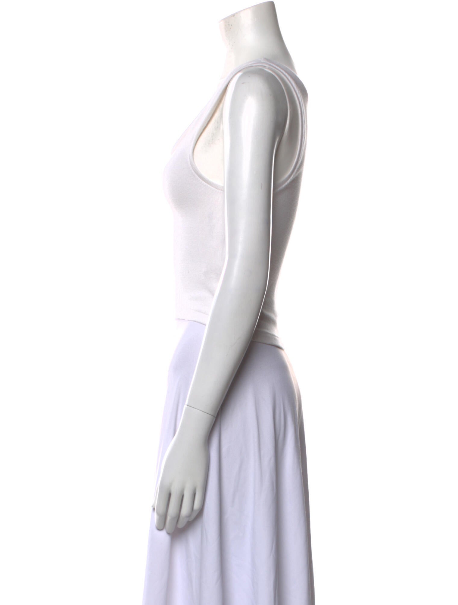 WARDROBE.NYC Scoop Neck Sleeveless Crop Top