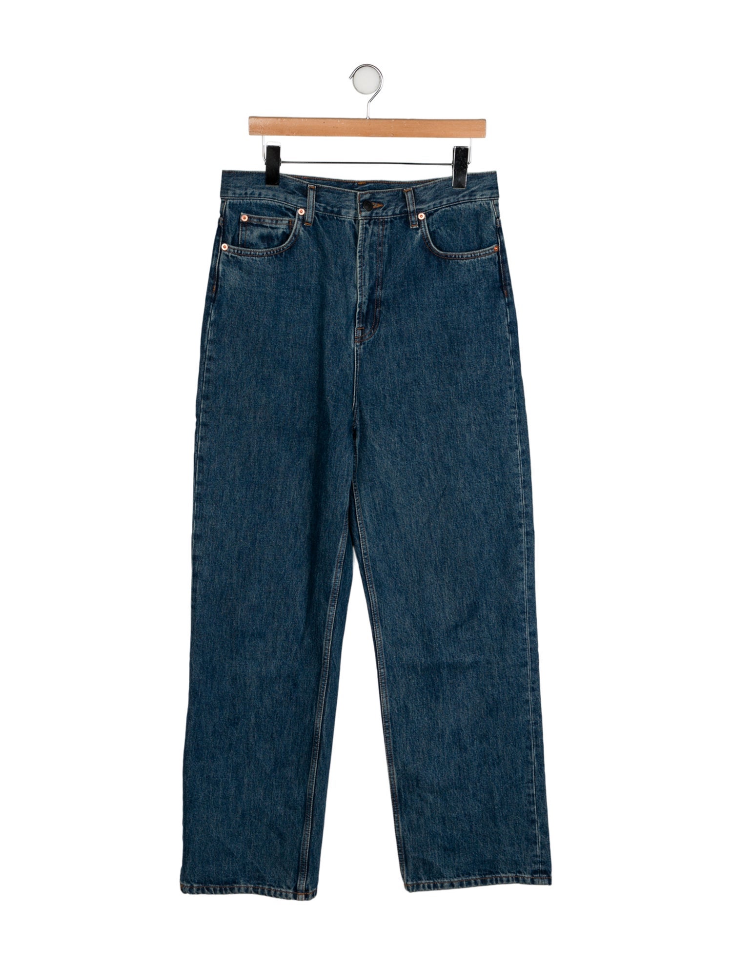 WARDROBE.NYC High-Rise Wide Leg Jeans
