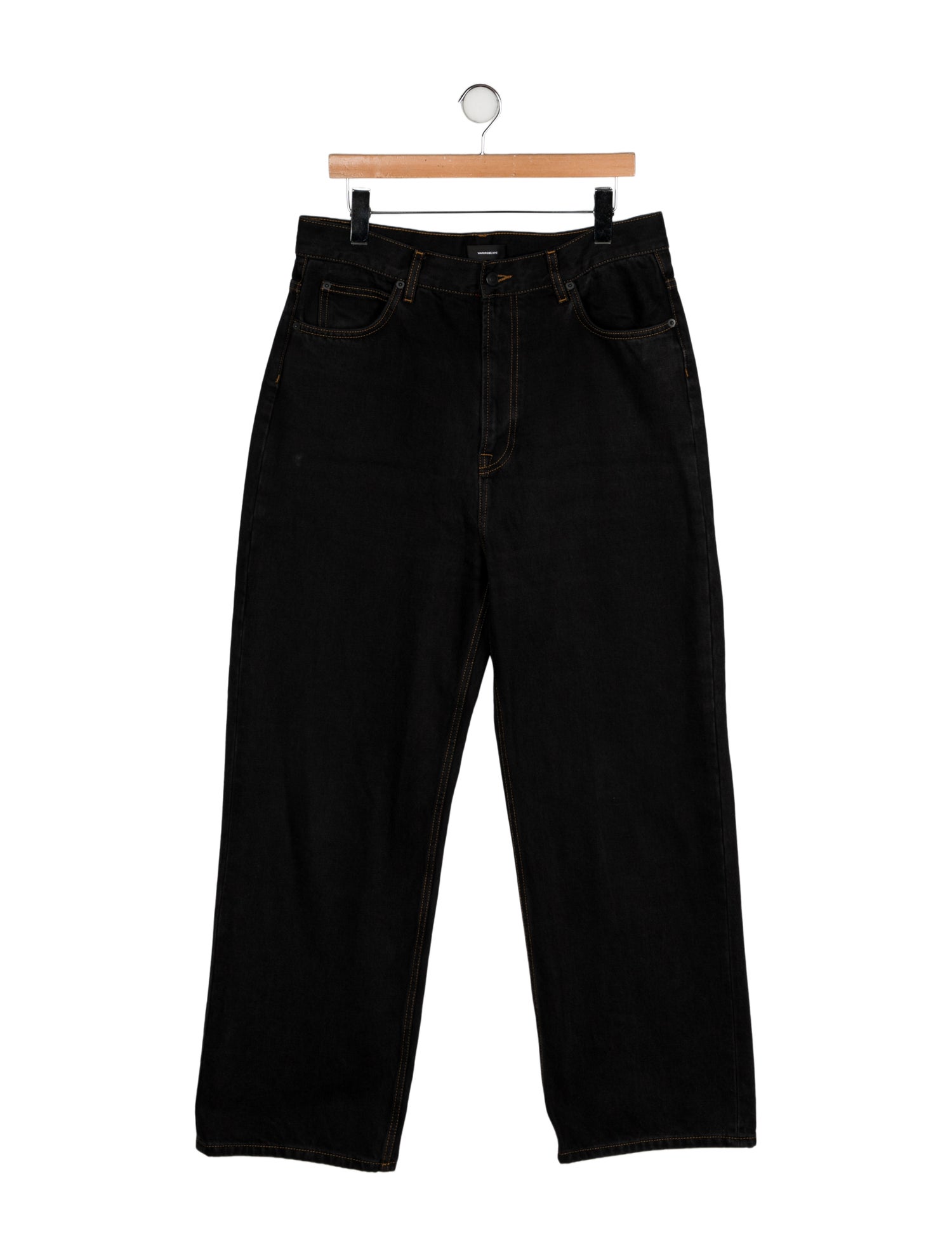 WARDROBE.NYC High-Rise Wide Leg Jeans