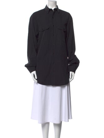 WARDROBE.NYC Long Sleeve Button-Up Top